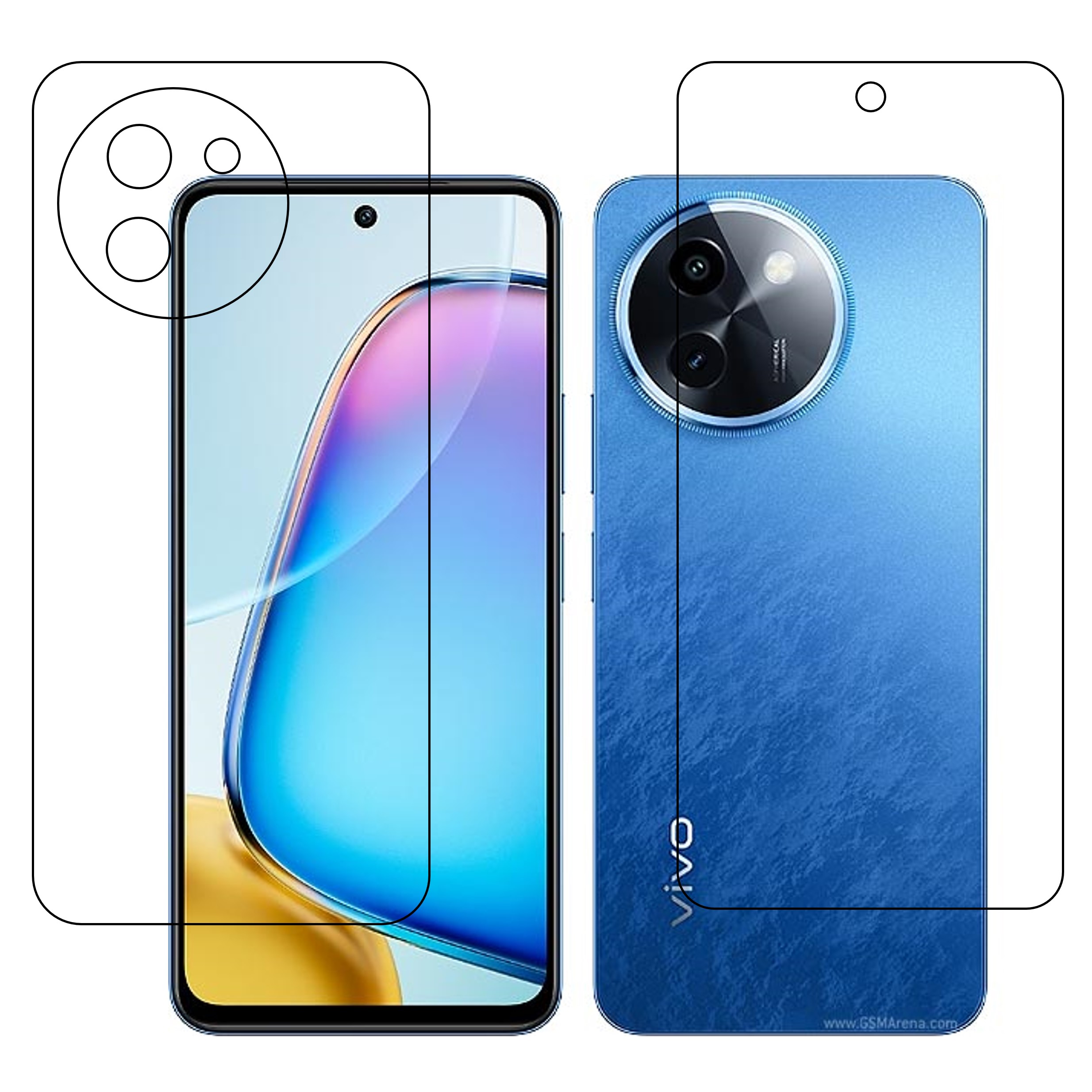 Vivo Y200i (Front & Back) 9H Protective Flexible Compatible Mobile Screen Protector